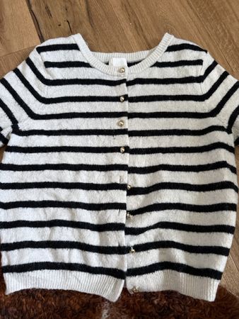 H&M Cardigan gestreift schwarz/weiss Grösse M