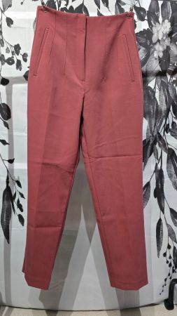 Zara High-Waist Stoffhose - XS - Mauve