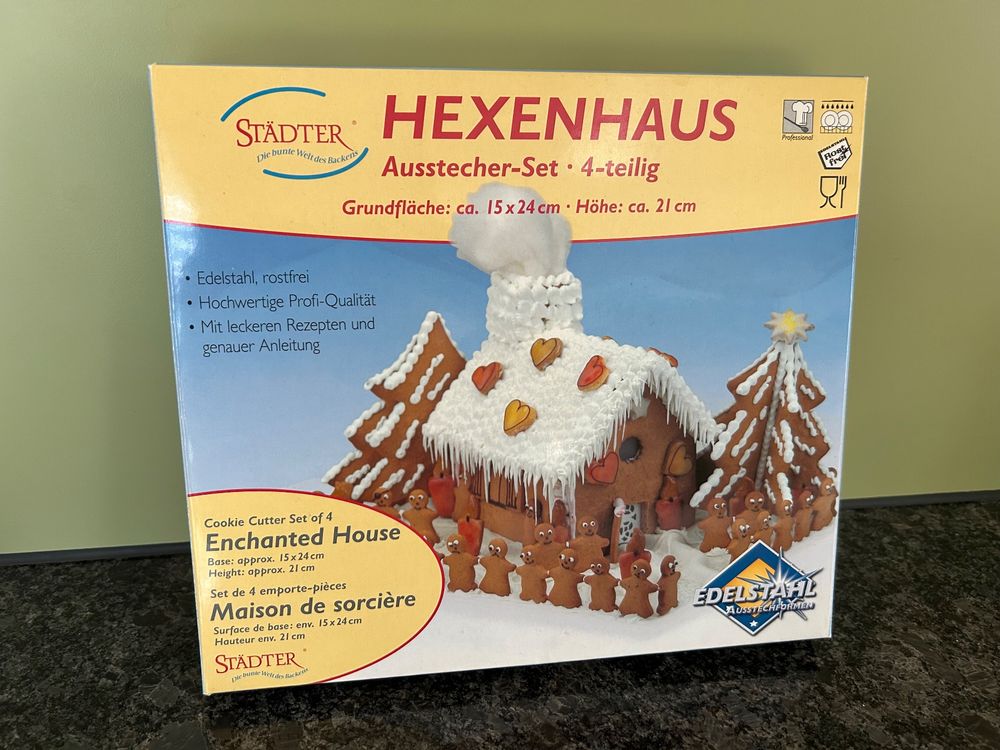 Lebkuchenhaus-Ausstechformen Set – 3-teilig, Edelstahl, Für Mini-Häuschen