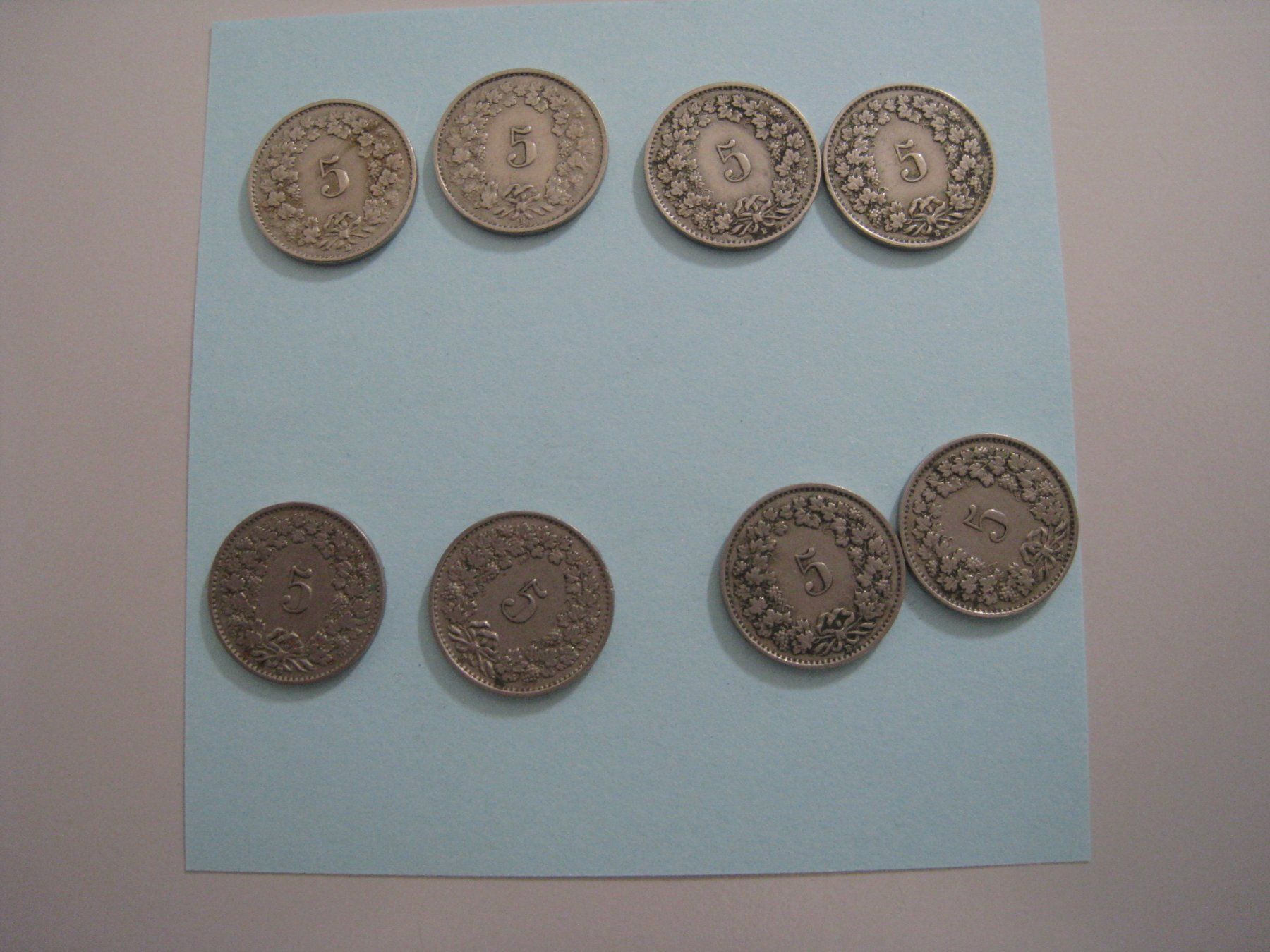Alle Münzen: 5 Rappen 1921-1930 ss+ (29 ) – Gebraucht aus Aarwangen von Pinsel7890 1