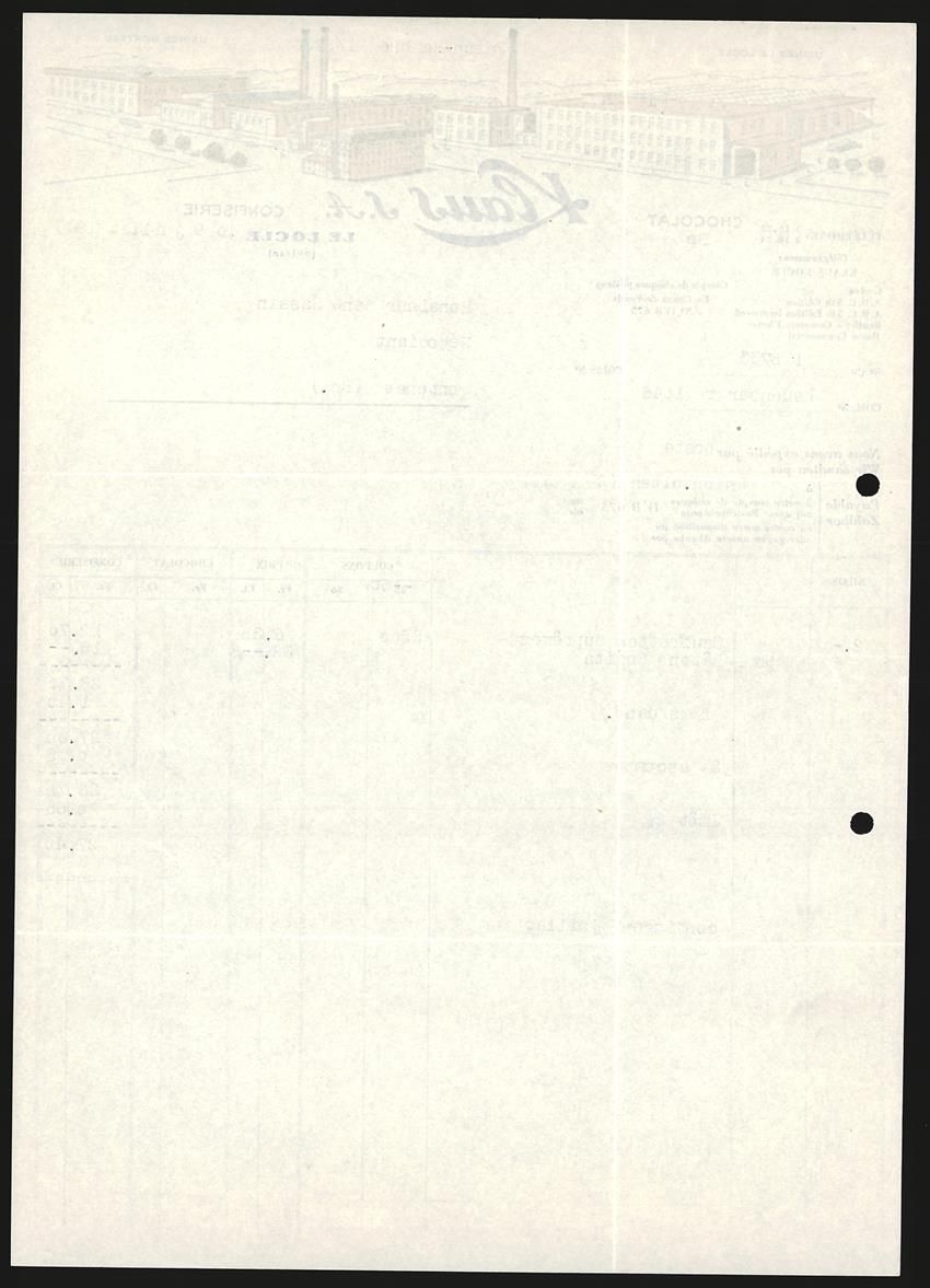Altre raccolte & rarità: Rechnung Le Locle 1945, Klaus S.A., Conf – Usato da Berlin venduto da bartko-reher 1