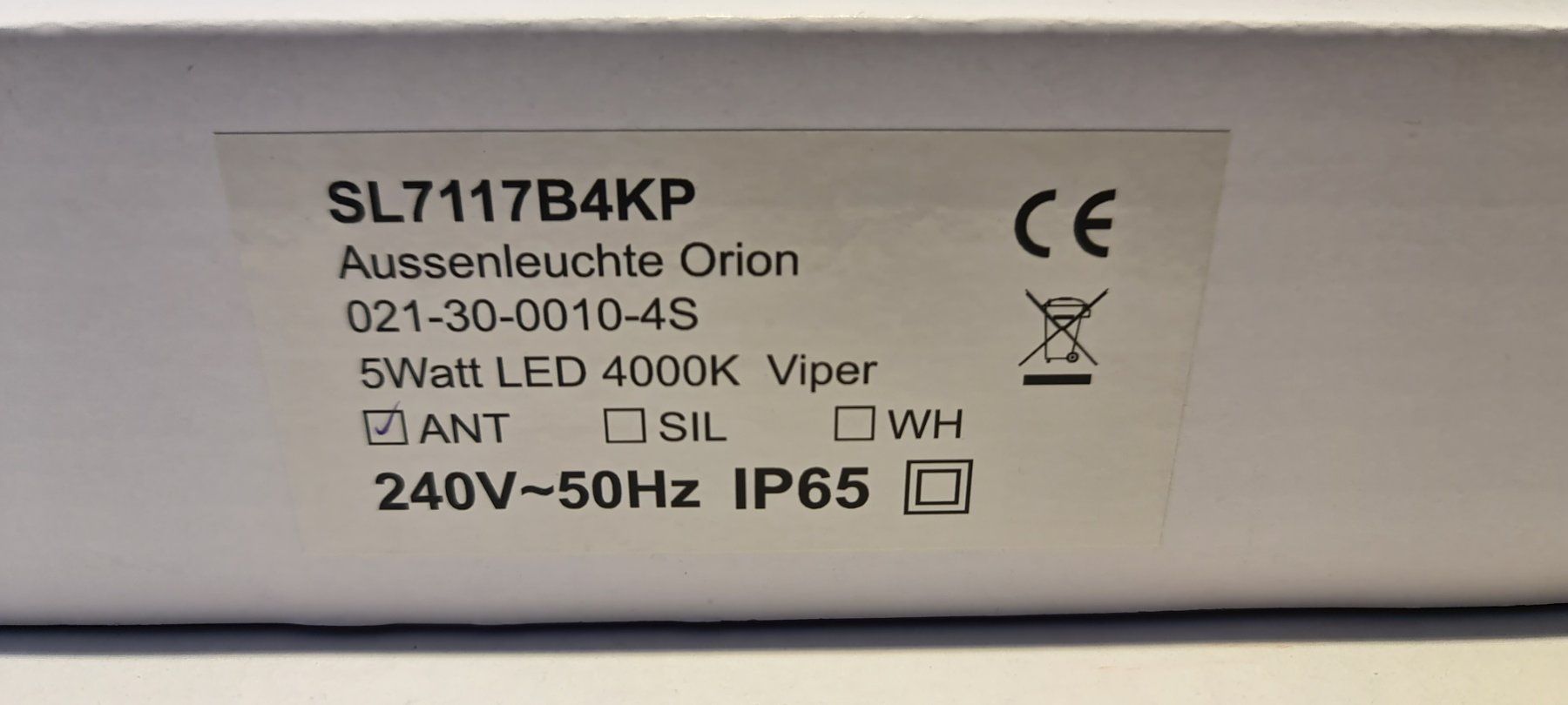 Lampen: LED Aussenleuchte Orion IP65 – Neu und originalverpackt aus Uerkheim von Kaufoption 4