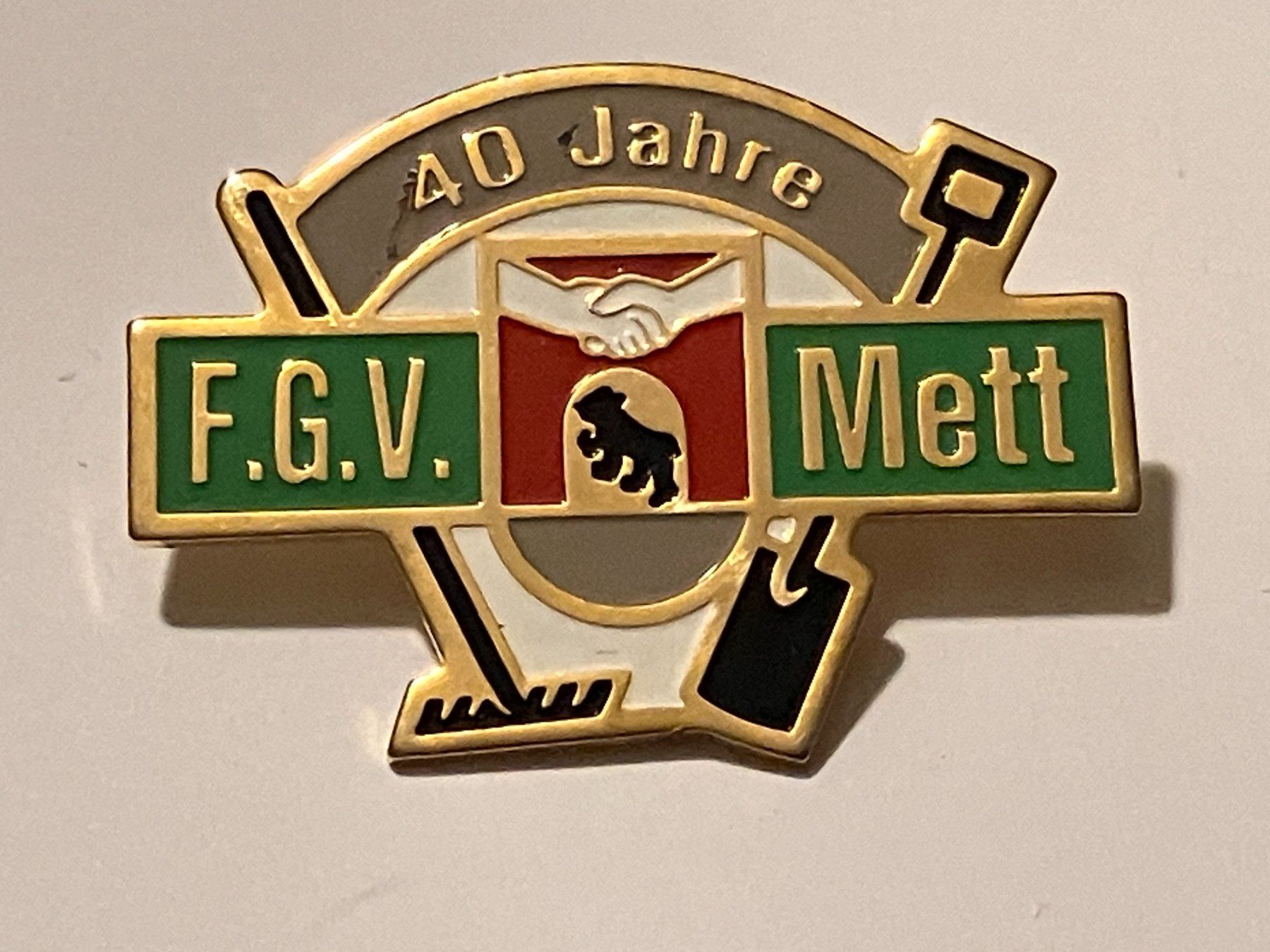 Placchette & Badge: 1 Pin F.G.V Mett 40 Jahre – Usato da Basel venduto da djwwpp