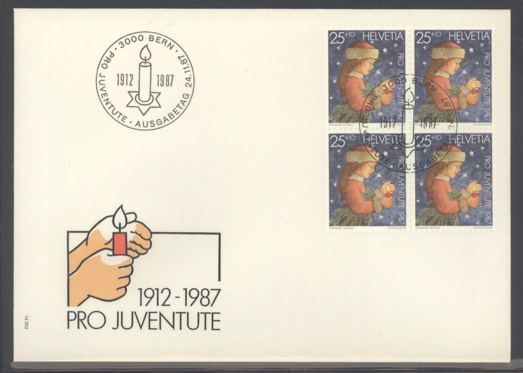 Tutti i francobolli: 1987, FDC, Pro Juventute, Viererblöcke – Usato da Willisau venduto da Vollstempel 1