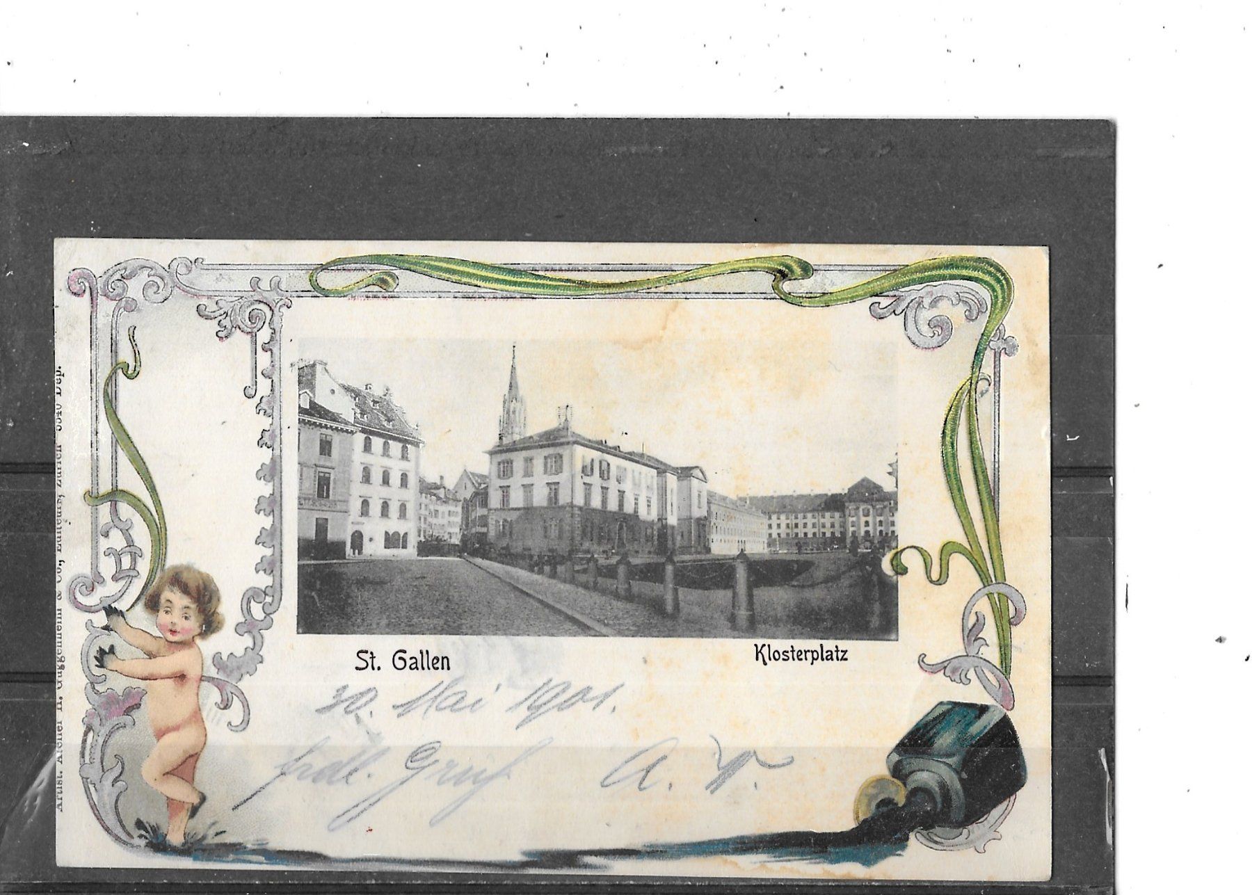 Cartoline postali: SG St.Gallen 1901 Klosterplatz – Usato da Schocherswil venduto da Wilare