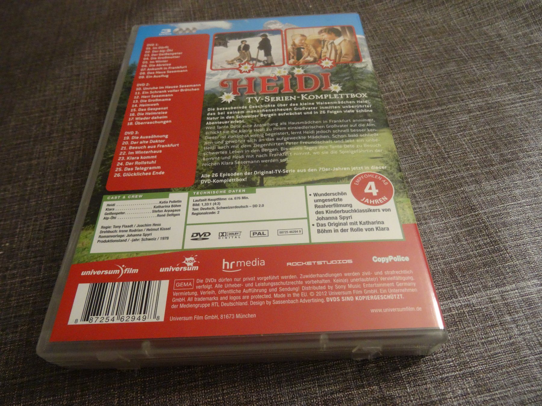 Tutti i DVDs: Heidi TV-Serien Komplettbox 3 DVDs – Usato da Olten venduto da Disc-Verkauf 2