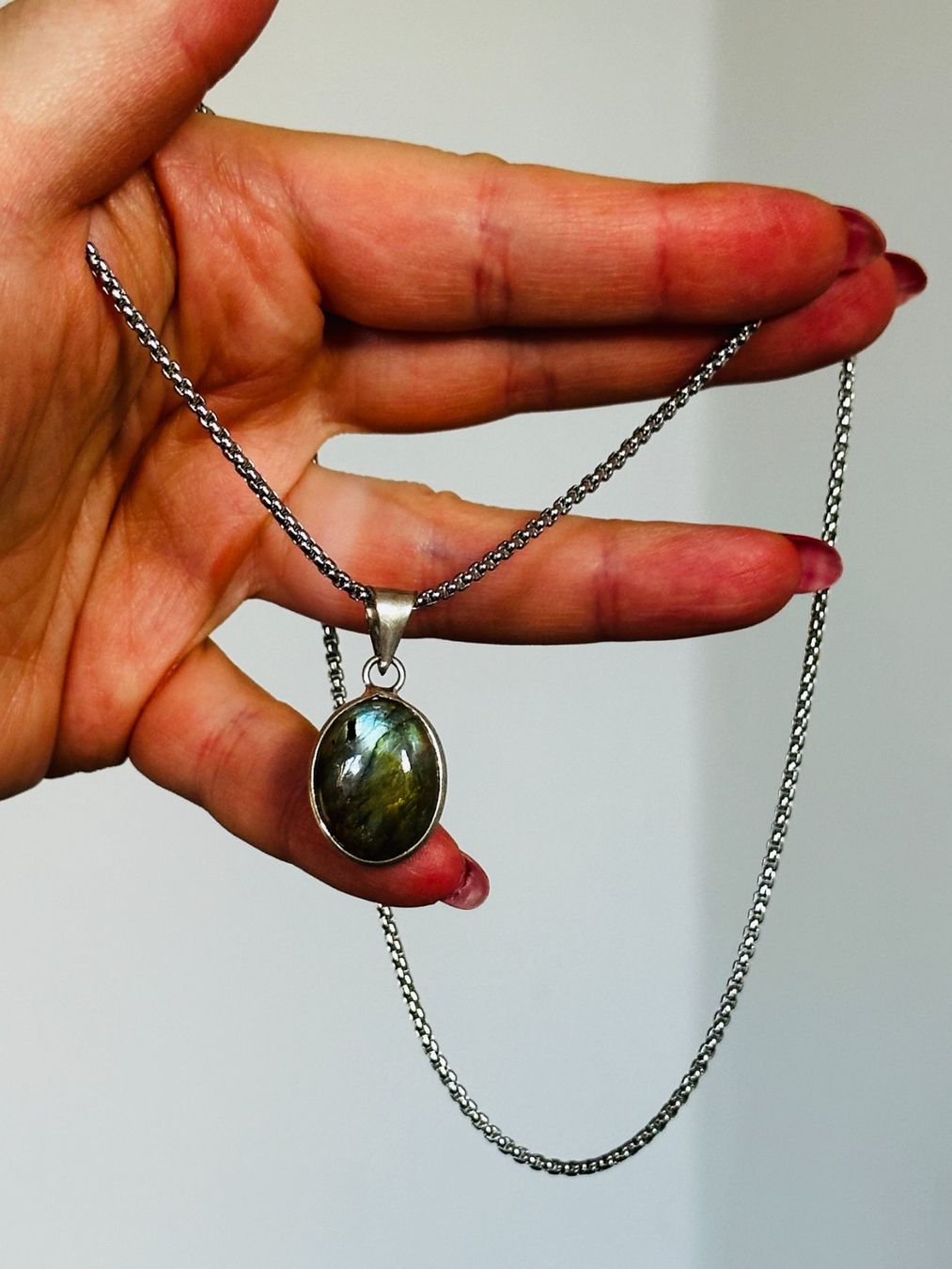 Ketten: Labradorite Gemstone Handmade Jewelry necklace – Neu und originalverpackt aus Genève von AGBERG 2
