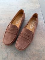 TOD'S Mokassins Damen Wildleder braun Grösse 37.5 neuwertig