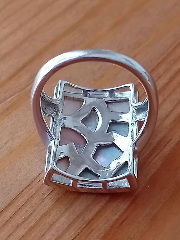 Anelli: Ring Silber rhodiniert mit Perlmutt – Usato da Stans venduto da wer_fd5f 2