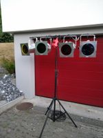Beleuchtungs-Set / Bühnen-Scheinwerfer 4x PAR 64 mit Stativ