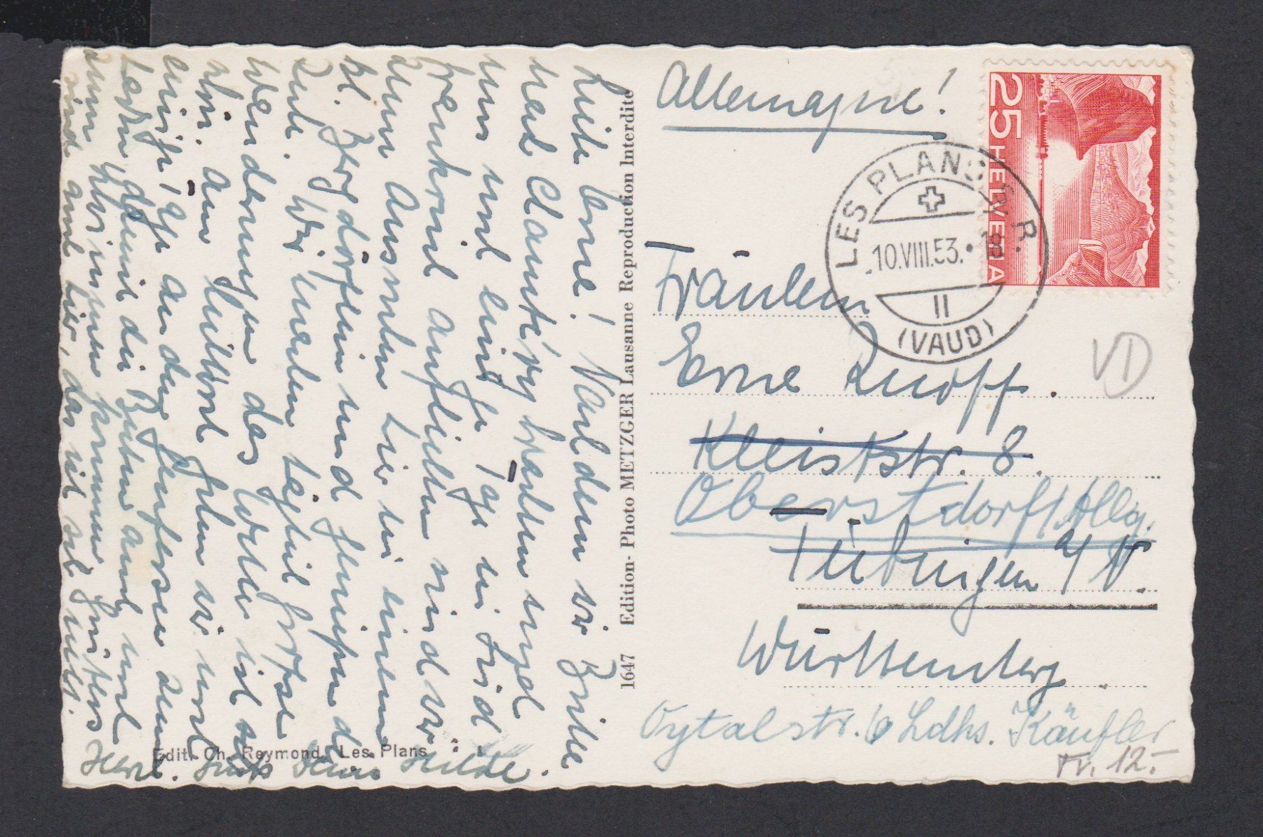 Cartoline postali: Les Plans sur Bex   :   alte Ansichtskarte um 1950 – Usato da Vitznau venduto da Ropaku 1