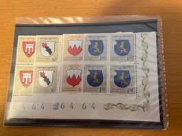LIECHTENSTEIN Viererblock 1966 WAPPEN II
