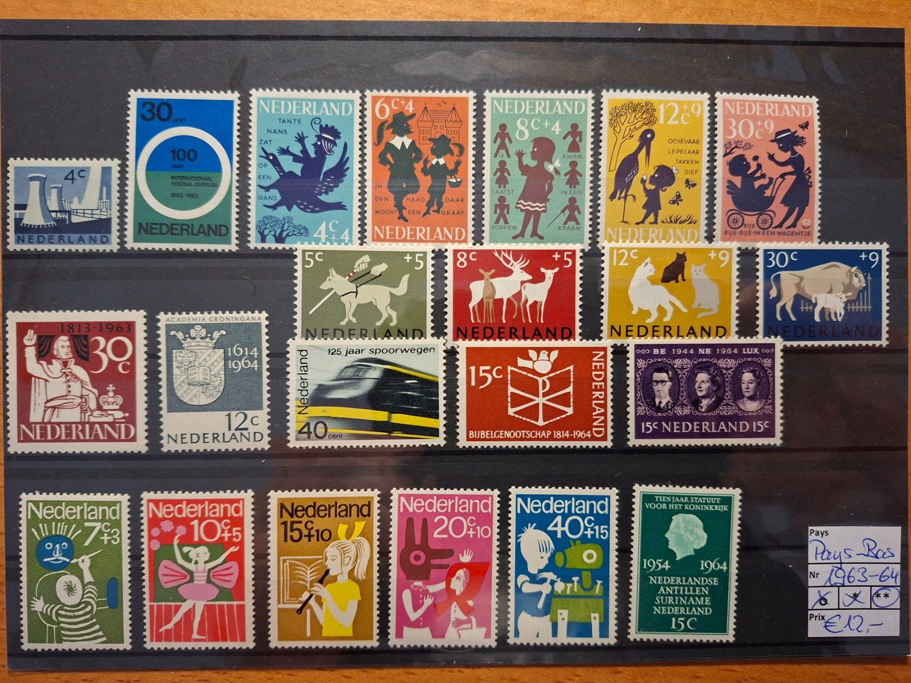 Tutti i francobolli: Niederlande** / Pays-Bas** 1963-64 – Usato da Confignon venduto da Alfda2000