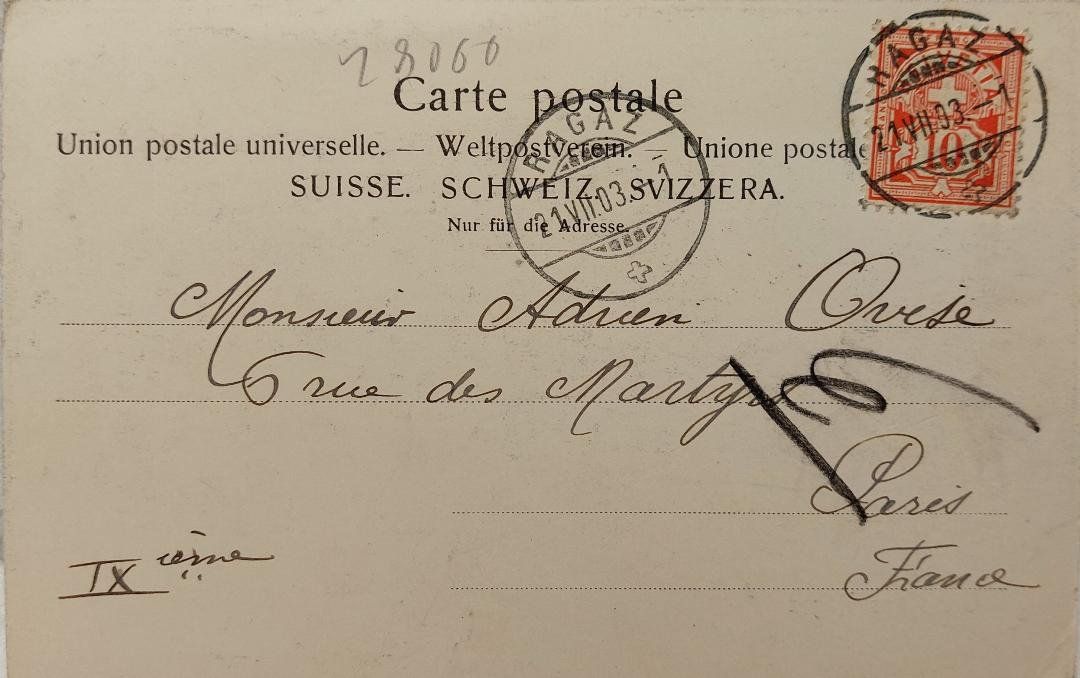 Cartes postales: RAGAZ - Gruss - Bazar - 1903 – D'occasion à Delémont par Domdom1 1