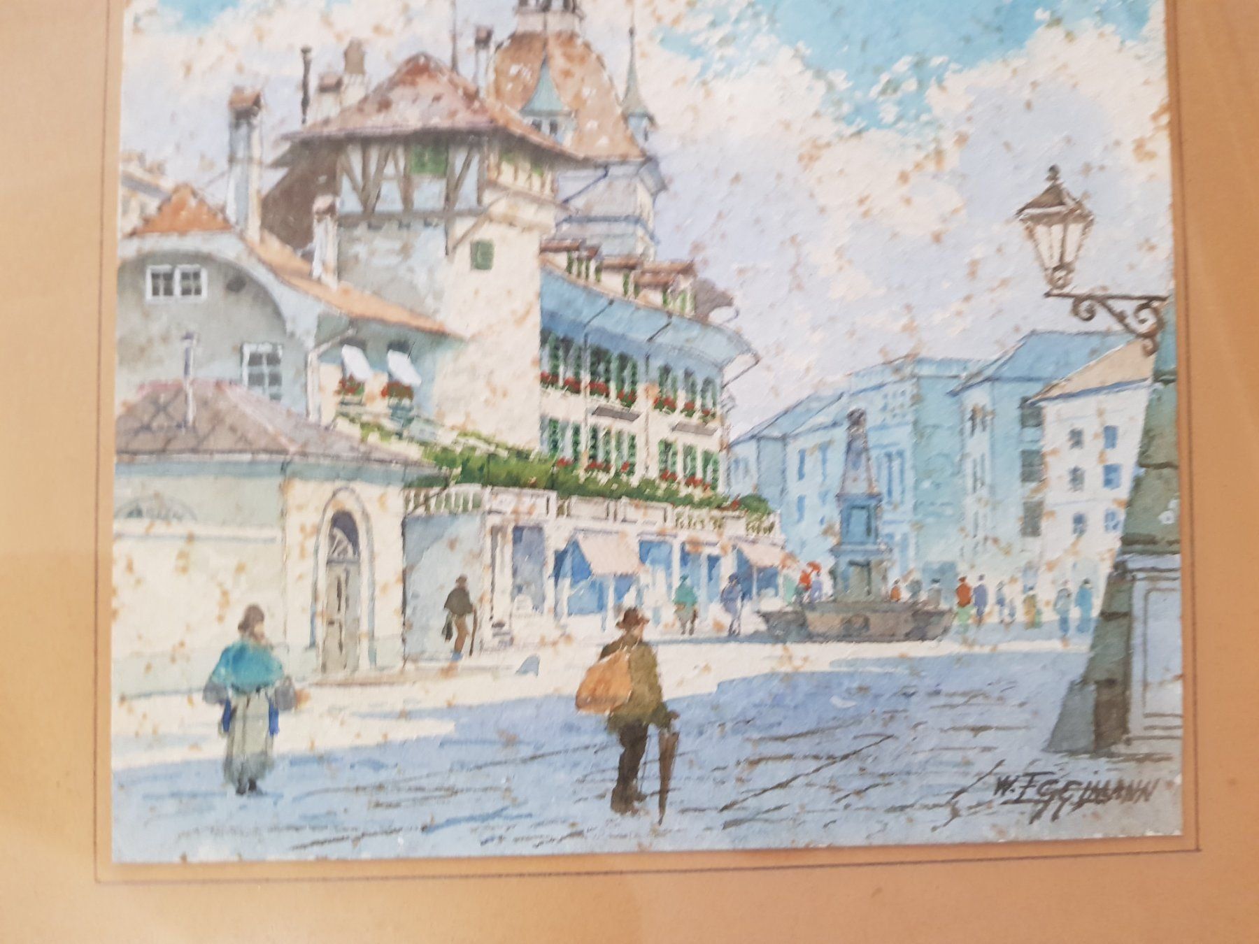 Dipinti: W. Eggimann Aquarell Bern - Holländerturm – Usato da Walterswil BE venduto da Lonitti 3