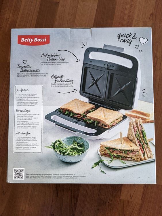 Sandwich Maker 3 in 1 Betty Bossi Kaufen auf Ricardo