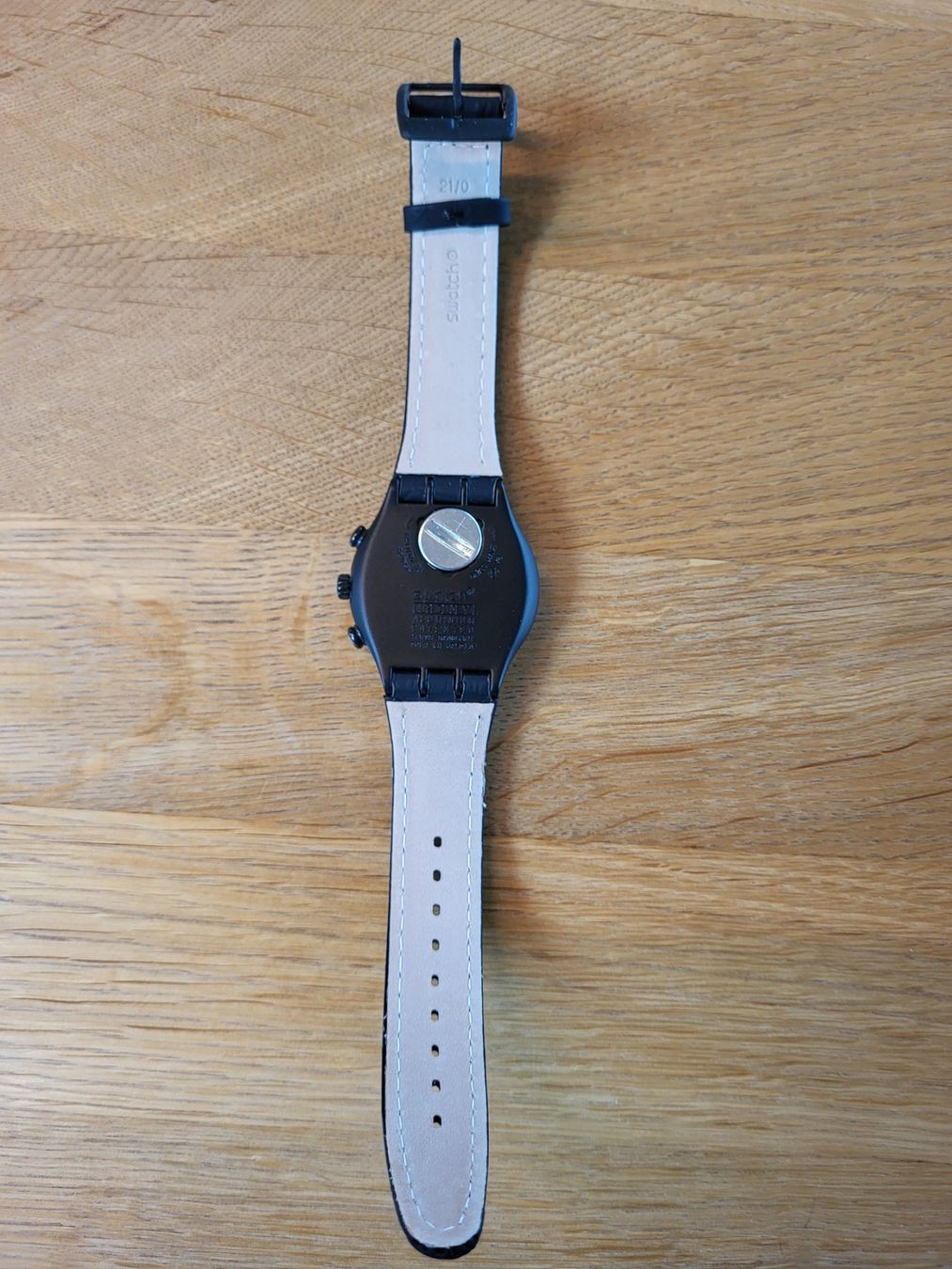 Swatch Orologi: Swatch Irony Chrono schwarz mit Lederarmband – Nuovo e nell'imballaggio originale da Rothenburg venduto da Edelbert13 2