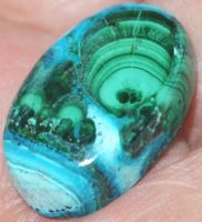 Cabochon L-1547 – Chrysokoll Malachit – 27x17mm