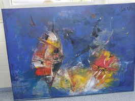 Kunstgemälde "Stürmisches Meer..." von Schweizer Maler