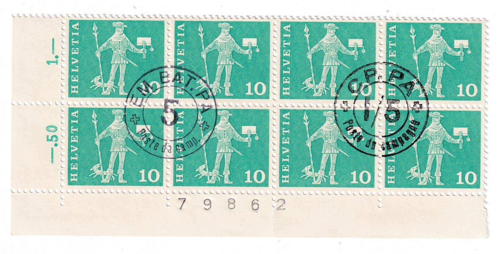 Alle Briefmarken: Soldaten Briefmarke** 2 verschiedene Stempel – Gebraucht aus Neuchâtel von karlpierrino