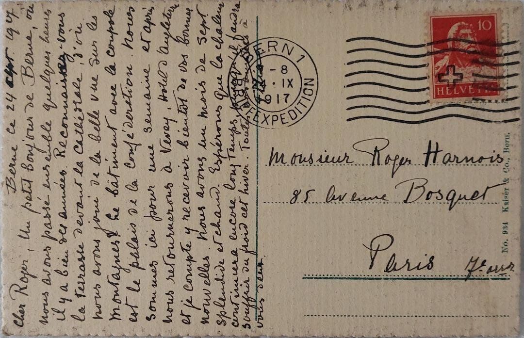 Cartoline postali: BERN - Münster u. Kirchenfeldbrücke - 1917 – Usato da Delémont venduto da Domdom1 1