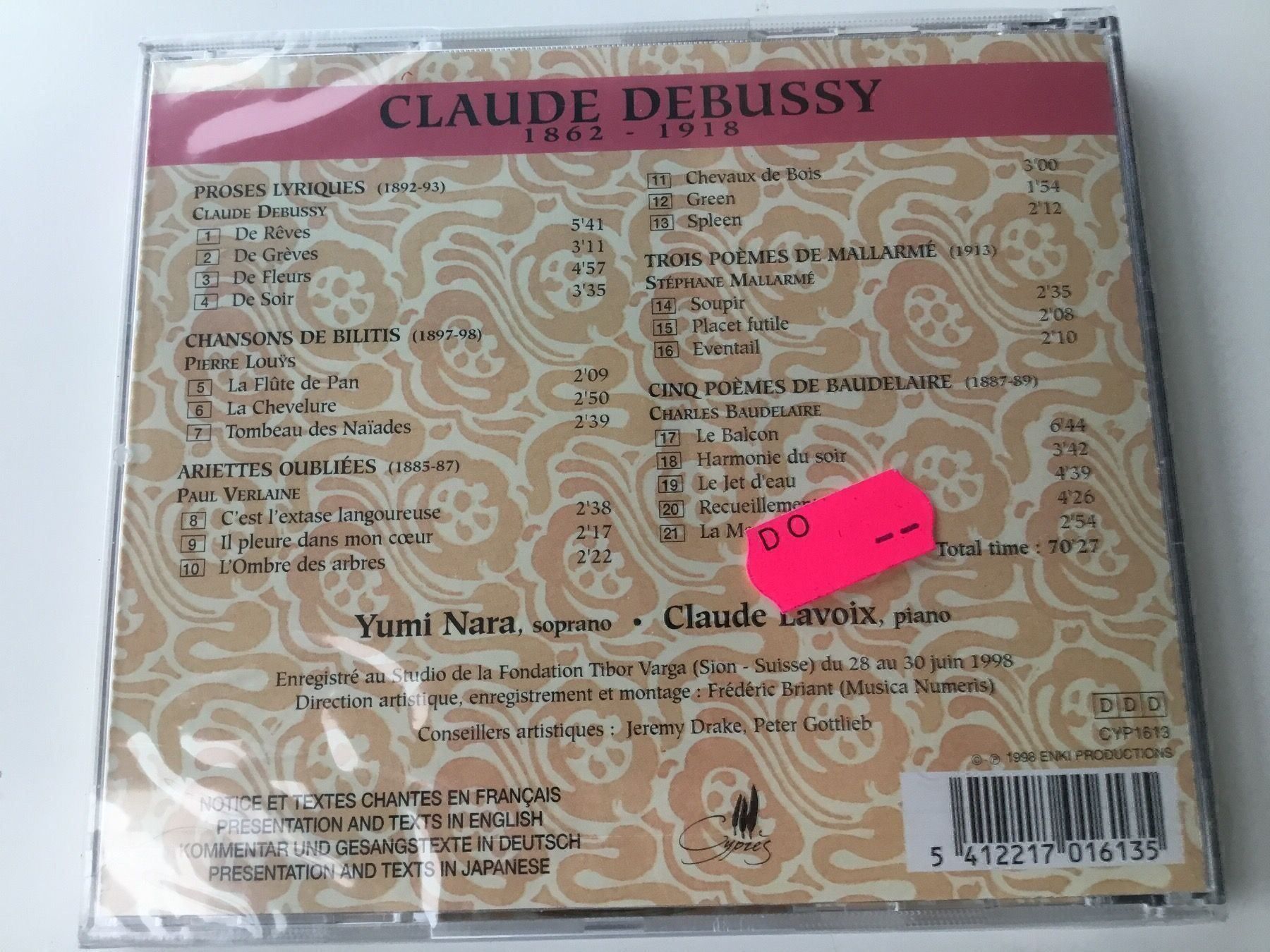 CDs: Claude Debussy - Melodies – Neu und originalverpackt aus Rüti ZH von alumedien 1