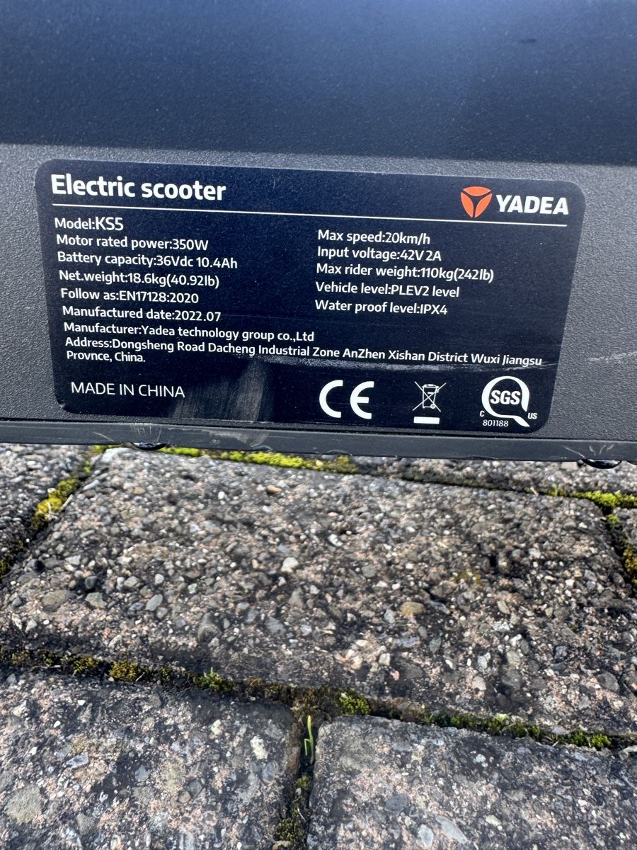 Yadea Scooter: E-Scooter Yadea Ks5 – Usato da Aristau venduto da 020214 4