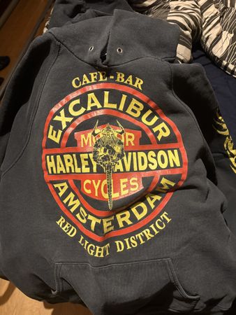 Schwarz Hoodie L Vintage Amsterdam Excalibur Bar