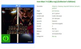 Iron Man 1+2 [Blu-ray] [Collector's Edition]