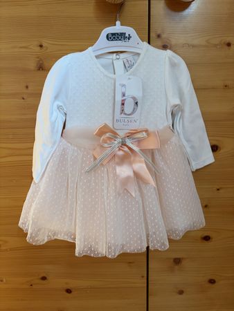 Baby Kleid  weiss rosa mit Tüll neu mit Etikette
