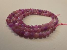 Turmalin rosa facettiert ca. 4mm. Strang