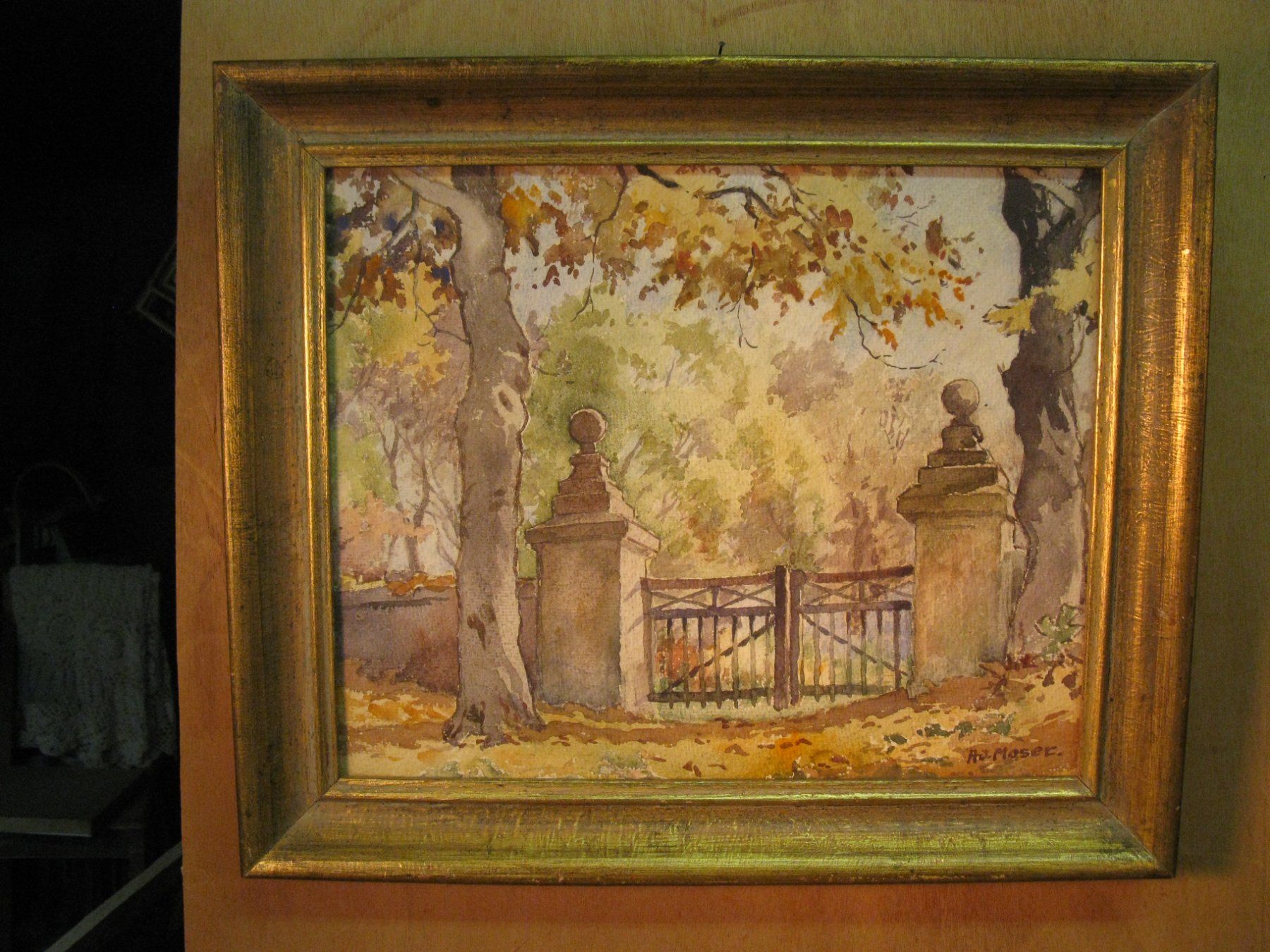 Gemälde: Feines Aquarell von Moser Adolf Bern – Gebraucht aus Altstätten von antikundart 3