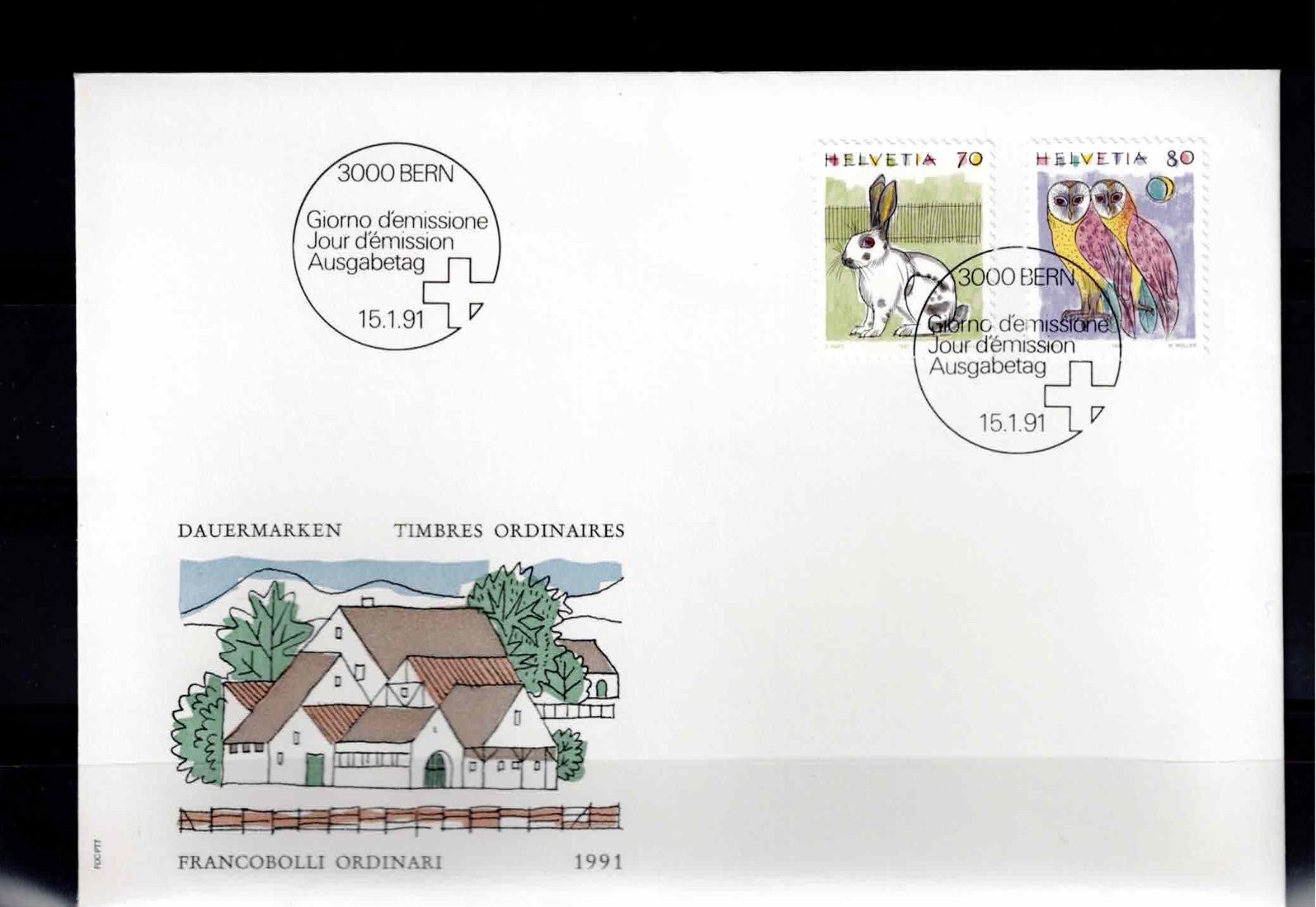 Tutti i francobolli: CH FDC Satz 1991 – Usato da Koblenz venduto da Markenhimmel