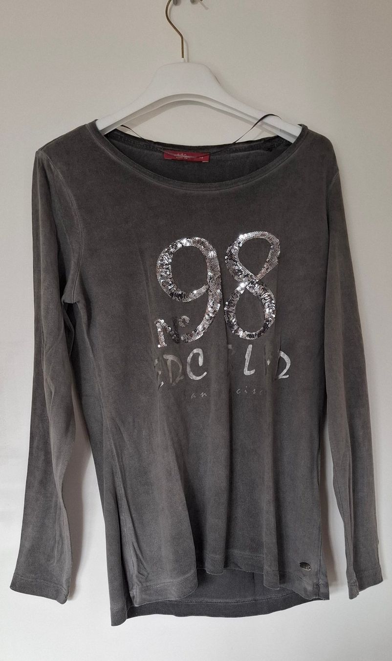 Esprit Pullover & Sweatshirts: Anthrazit Langarmshirt mit Pailletten Esprit / EDC – Neu (gemäss Beschreibung) aus Füllinsdorf von Sternenblick19 1