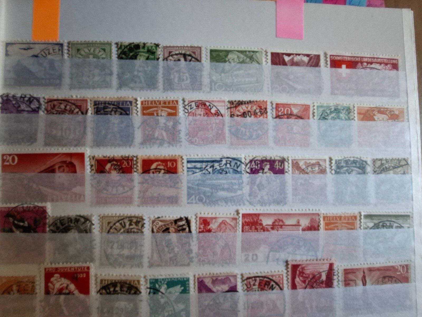 Alle Briefmarken: 77 Schweizer Briefmarken mit Stempel "Luzern" – Gebraucht aus Frauenfeld von Interessent1 1