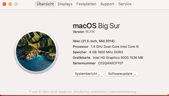 Apple PC: iMac 21.5 inch, Big Sur + externer CD Brenner – Usato da Chur venduto da Bombai01 1