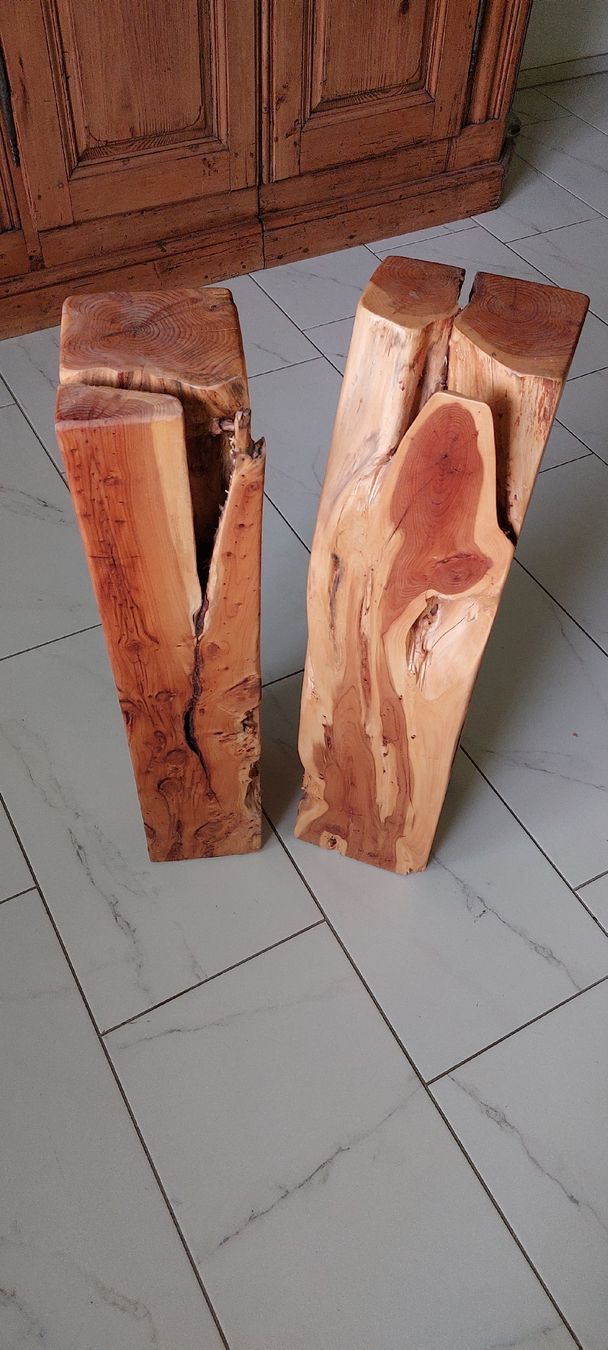 Articoli in legno: 2 Eiben Holzsäulen – Nuovo e nell'imballaggio originale da Solothurn venduto da MogTim 1