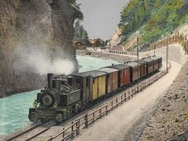 KLUS: Landquart-Davos-Bahn, ZUG unterwegs 1920