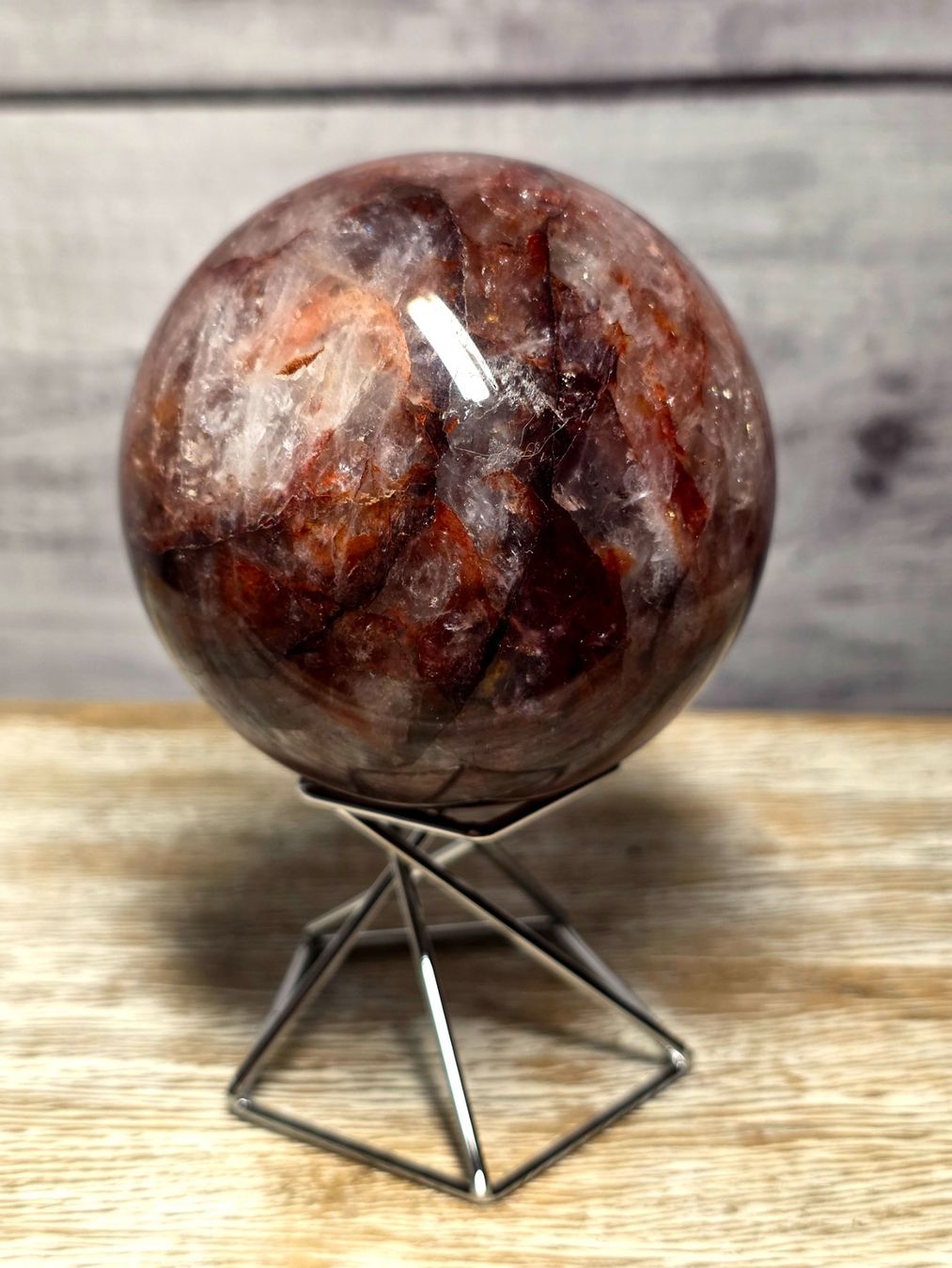 Minerali & Pietre curative: Feuerquarz Kugel E 480g – Nuovo e nell'imballaggio originale da Matzingen venduto da Shay_Crystalz