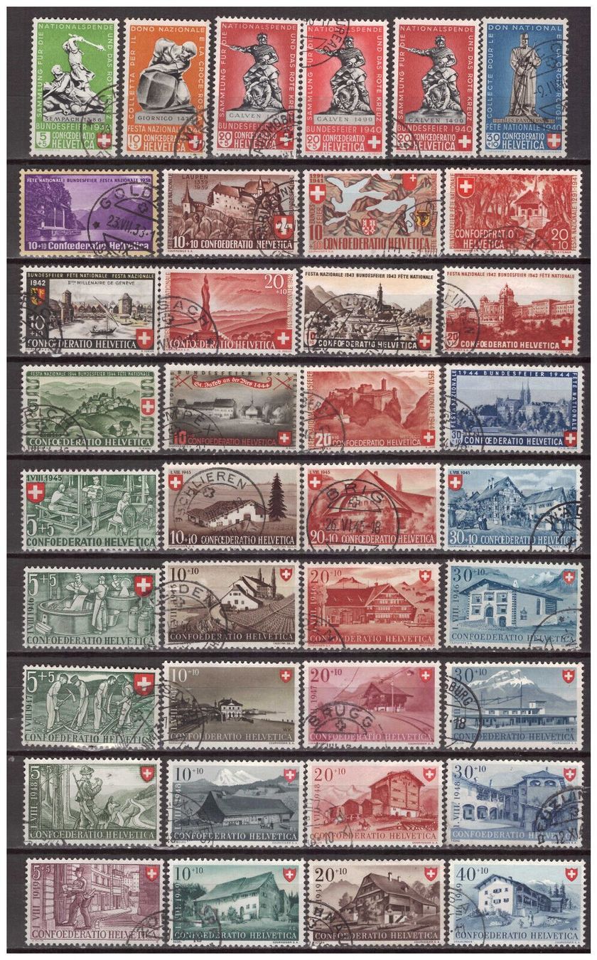 Tous les timbres: PP 1938 - 1949 gestempelt – D'occasion à Frauenfeld par Interessent1