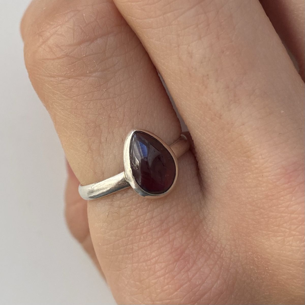 Anelli: Silber 925 Granat Tropfen Ring – Usato da Givisiez venduto da dor_xb9k 4