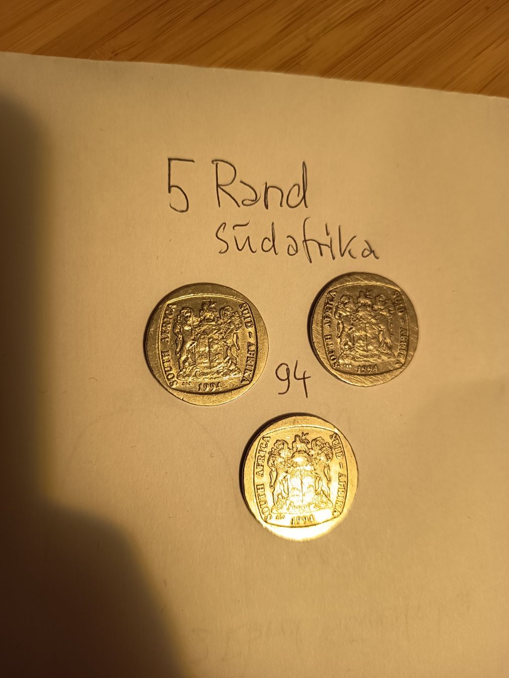 Tutti le monete: 5 rand 3x 1994 südafrika gripnr107 – Usato da Wattwil venduto da LuckyLegoandCoins