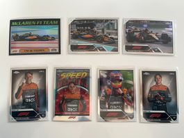 Oscar Piastri Rookie Topps Chrome 2023 Formula 1 Lot x 7