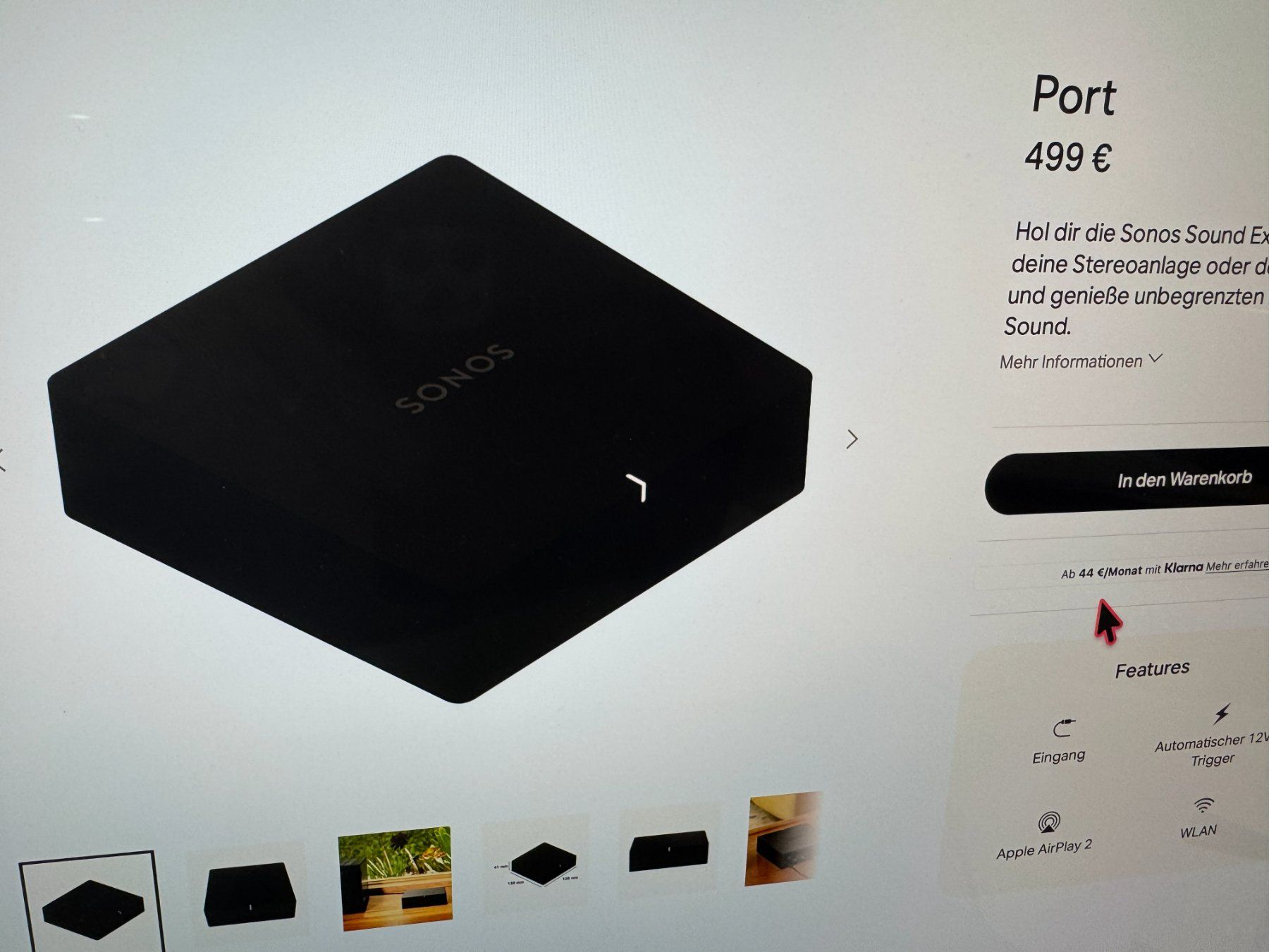 Verstärker: Sonos Amp schwarz – Gebraucht aus Niederrohrdorf von ursgut-vinyl
