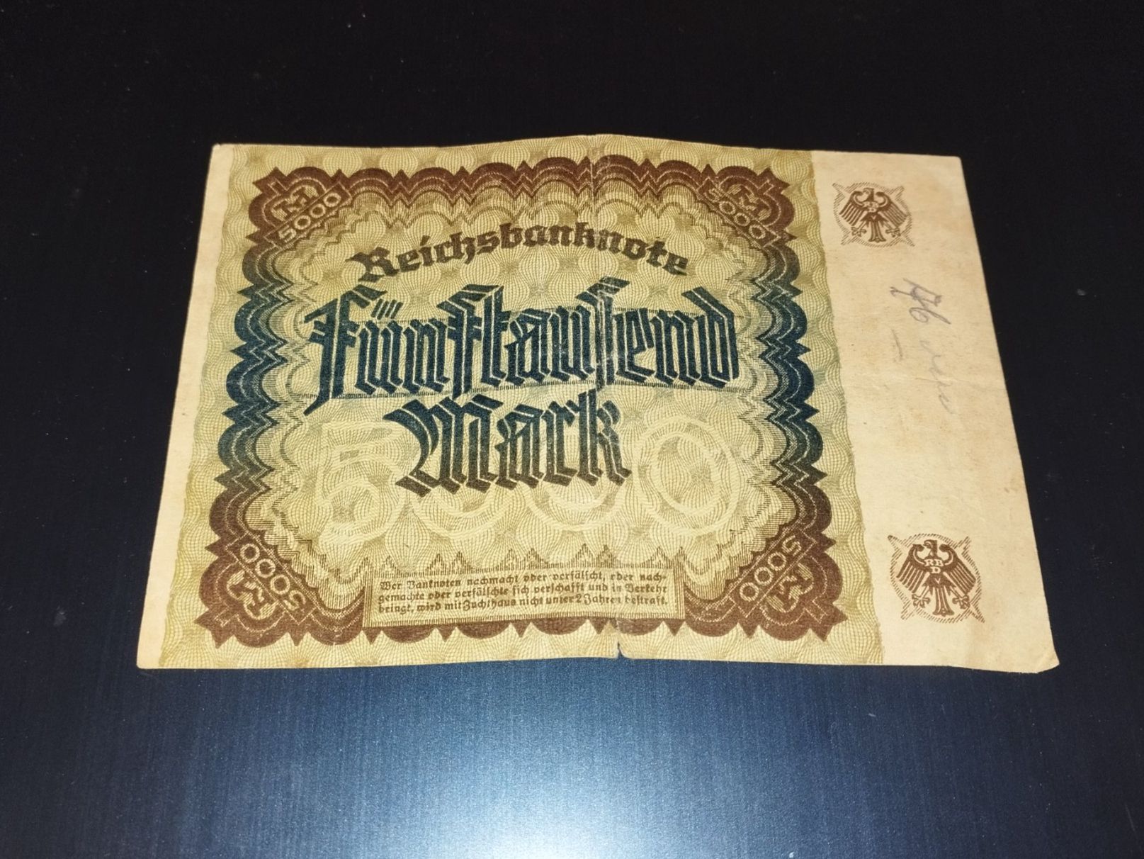 Banconote: Billet 5000 mark, Allemagne 1922 – Usato da Collombey venduto da Anoushka83 1