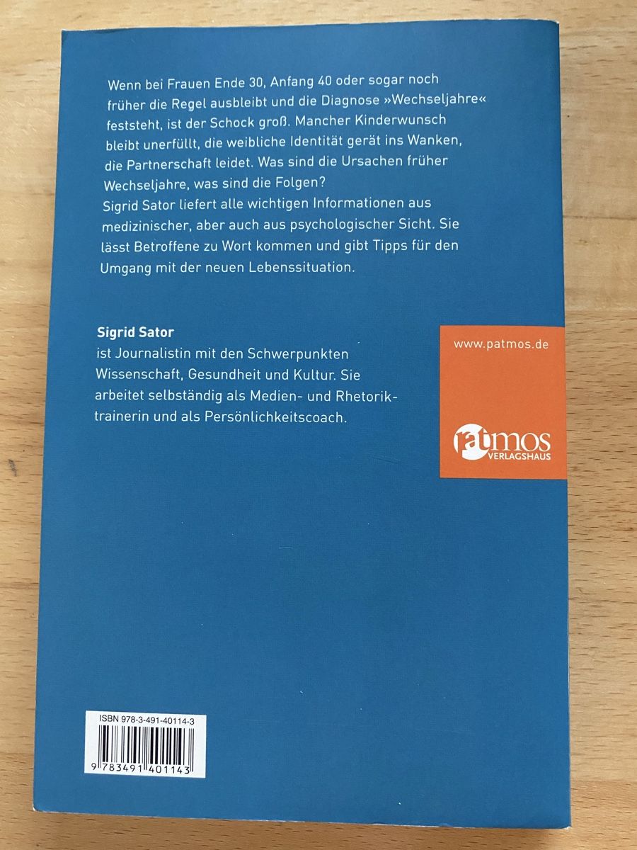 Libri: Frühe Wechseljahre - Sigrid Sator – Usato da Schwarzenburg venduto da Michellu 1