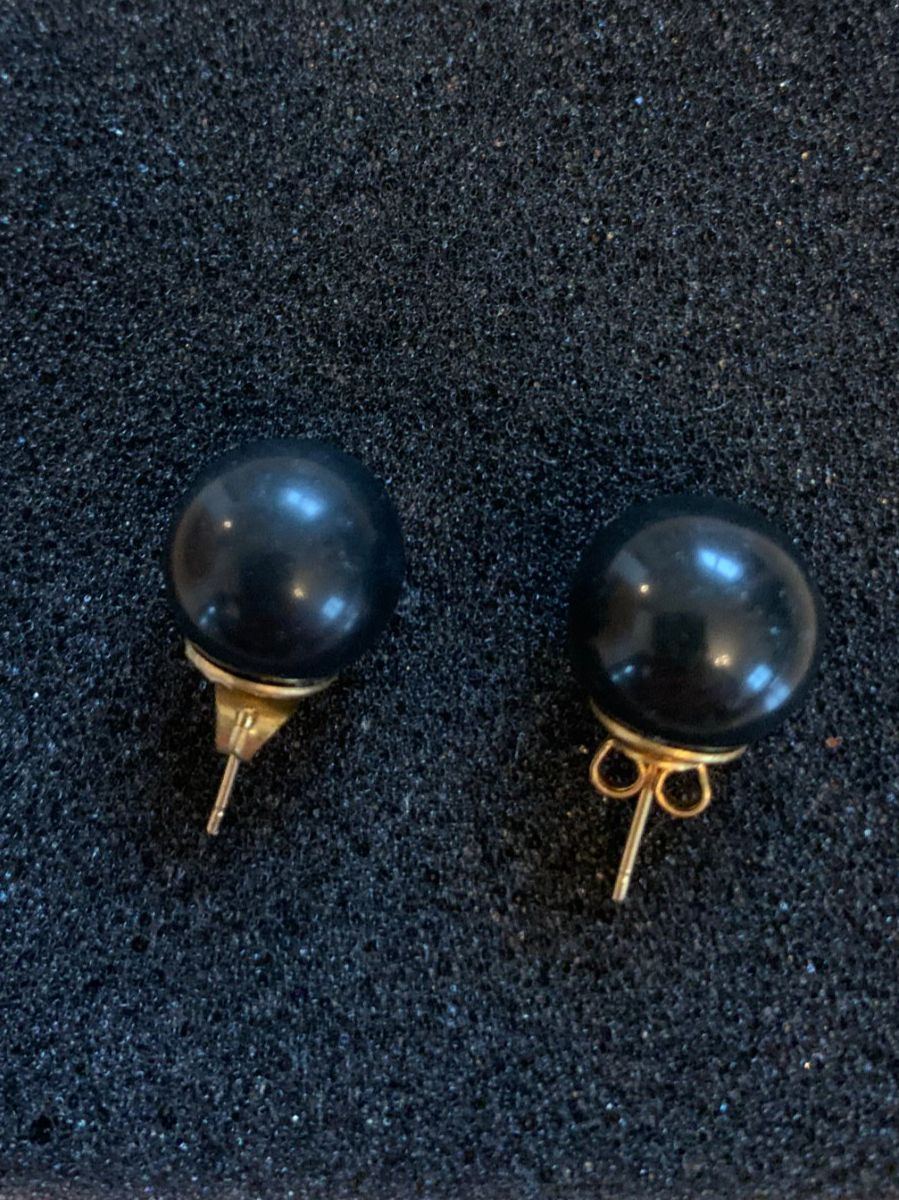 Orecchini pendenti & Orecchini a lobo: Ohrstecker Onyx, Schwarz, 13mm – Nuovo (secondo la descrizione) da Worb venduto da farben20zauber