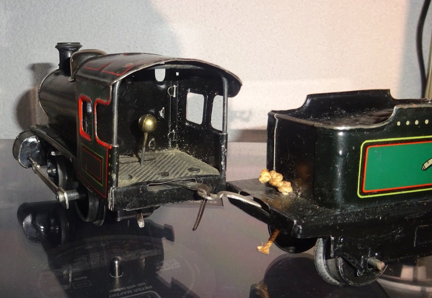 BING O GERMANY LOCO MÉCANIQUE TÔLE Lg 34 cm 1925 ÉTAT DE JEU À