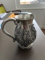 „SKS“-ZINN-KRUG mit historischem Relief / zirka 1965 / Top!