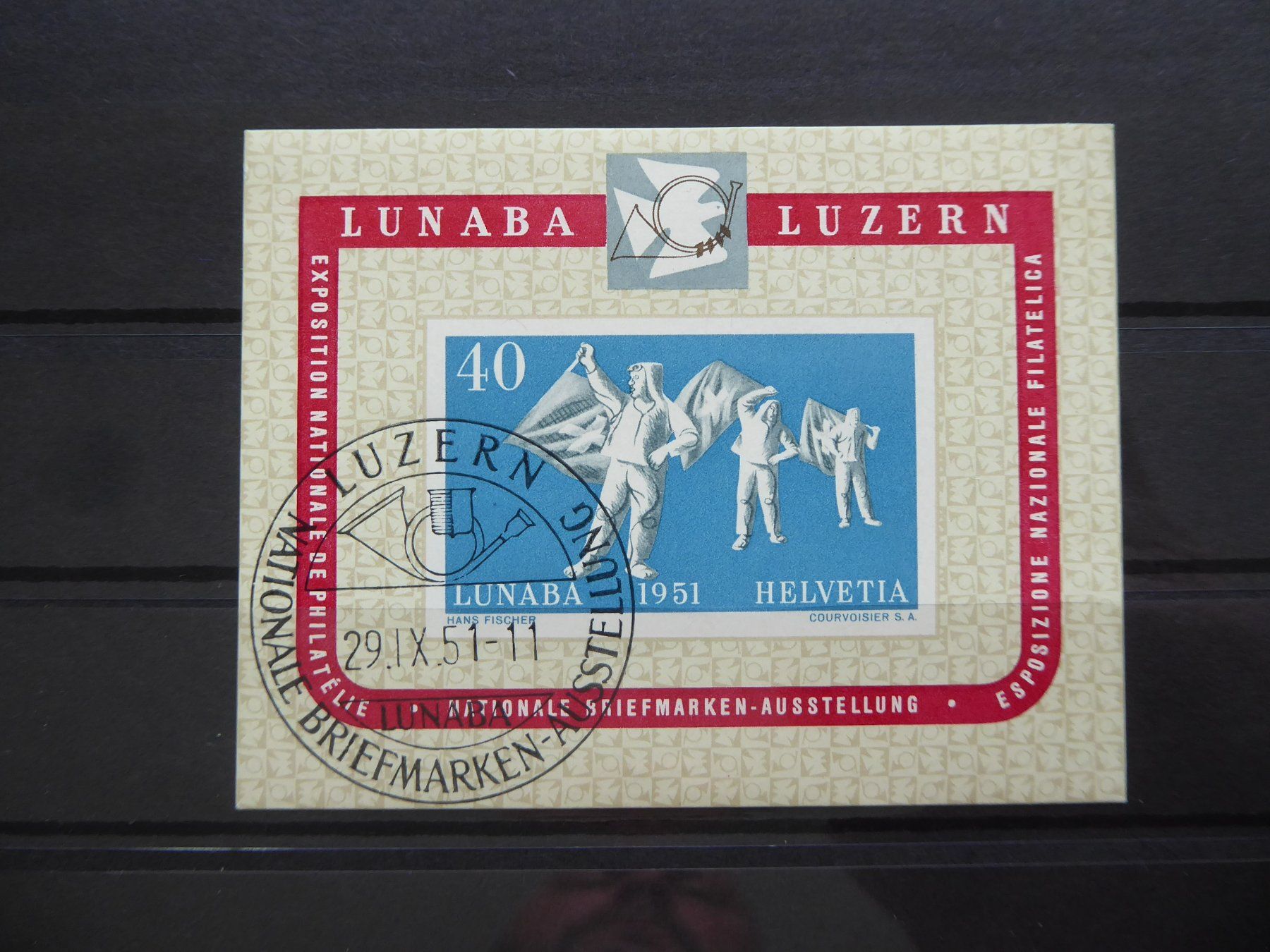 Tutti i francobolli: § 1951 LUNAB Block E.T. entwertet – Usato da Rothrist venduto da swisstools
